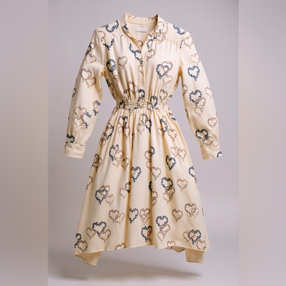 Sandro Paris Jerzy Heart-Motif Midi Dress - Picture 2 of 13